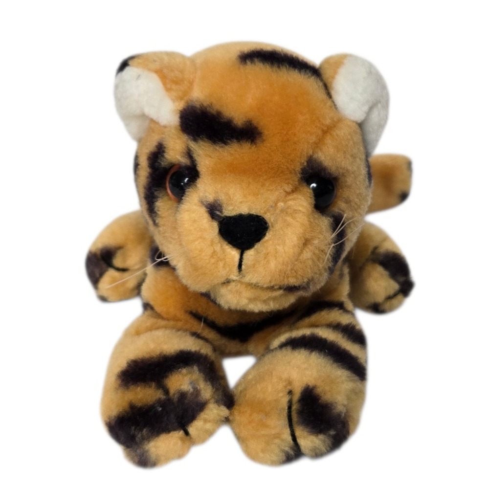Dakin Vintage Tiger Cub Plush 7" 1985 Baby Tiger Jungle Zoo Cat Stuffed Animal‎
